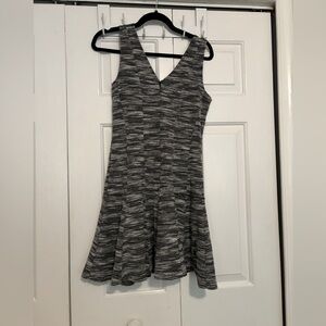 Size 4 Banana Republic drop waist marled grey tone dress